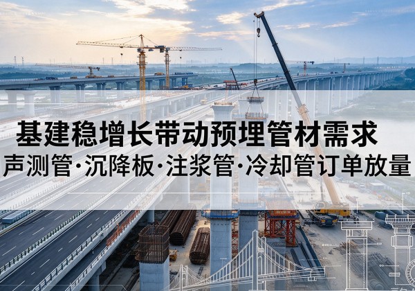 迁西基建稳增长带动预埋监测管材需求，声测管、沉降板、注浆管订单持续放量
